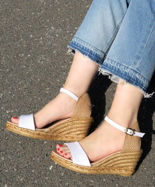 GAIMO（ガイモ）の「キャンバスヒールジュートサンダル（サンダル・レディース・ホワイト/ブラック/レッド/カーキ/ブルー/ゴールド/マスタード・38/39/35/36/37）」の2枚目の写真