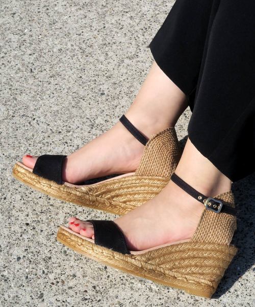 GAIMO（ガイモ）の「キャンバスヒールジュートサンダル（サンダル・レディース・ホワイト/ブラック/レッド/カーキ/ブルー/ゴールド/マスタード・38/39/35/36/37）」の3枚目の写真
