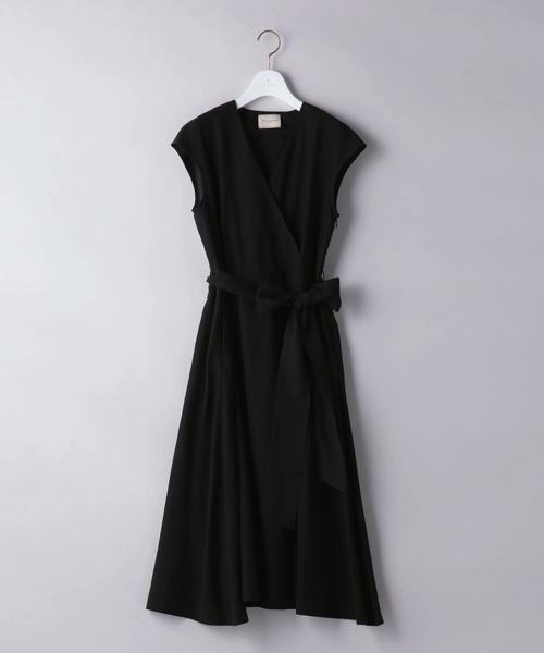新品.定価3.2万☆ユナイテッドアローズ カシュクールフレアワンピース リボン 新品.定価3.2万☆ユナイテッドアローズ カシュクールフレア