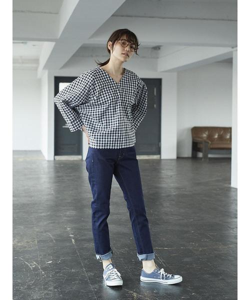 AMERICAN HOLIC（アメリカンホリック）の「・Vネックバックタックブラウス＊（シャツ/ブラウス・レディース・その他5/ドット/ブラック/ベージュ系その他・FREE）」の10枚目の写真