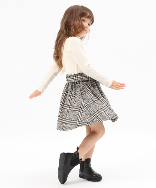 GLOBAL WORK（グローバルワーク）の「【キッズ】ウエストリボンレイヤーワンピース長袖/802161（ワンピース・キッズ・ライトグレー/ネイビー/イエロー・SMALL/LARGE/X-LARGE/XX-LARGE/MEDIUM）」の15枚目の写真