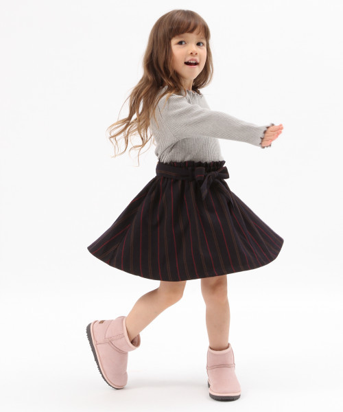 GLOBAL WORK（グローバルワーク）の「【キッズ】ウエストリボンレイヤーワンピース長袖/802161（ワンピース・キッズ・ライトグレー/ネイビー/イエロー・SMALL/LARGE/X-LARGE/XX-LARGE/MEDIUM）」の16枚目の写真