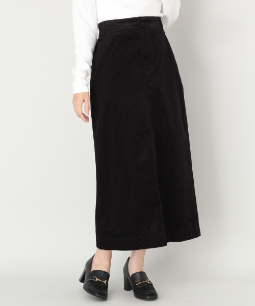 LOWRYS FARM（ローリーズファーム）の「コーデュロイＡラインスカート　808318（スカート・レディース・ブラック/ベージュ/グリーン/アイボリー/グレー・MEDIUM/LARGE）」の3枚目の写真