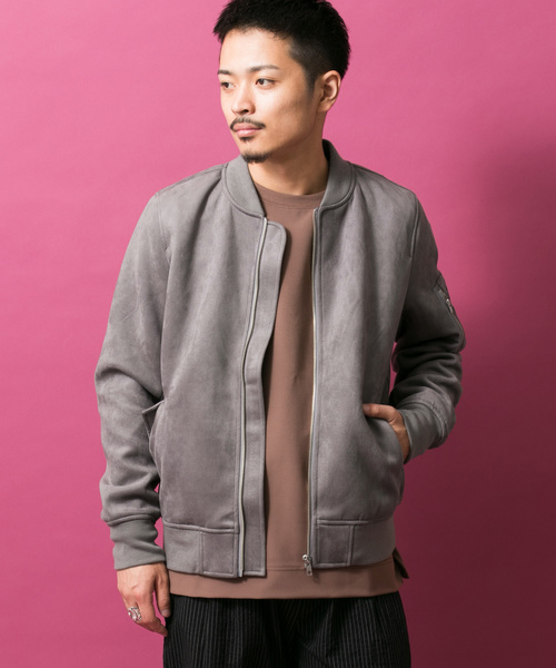 ITEMS URBANRESEARCH(アイテムズ アーバンリサーチ)の「フェイクスエードブルゾン(ブルゾン・メンズ・ブラック/カーキ/グレー・40/38)」の3枚目の写真