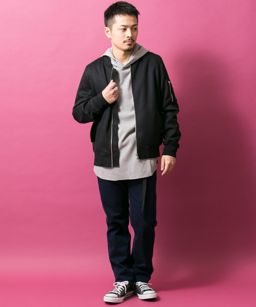 ITEMS URBANRESEARCH(アイテムズ アーバンリサーチ)の「フェイクスエードブルゾン(ブルゾン・メンズ・ブラック/カーキ/グレー・40/38)」の4枚目の写真