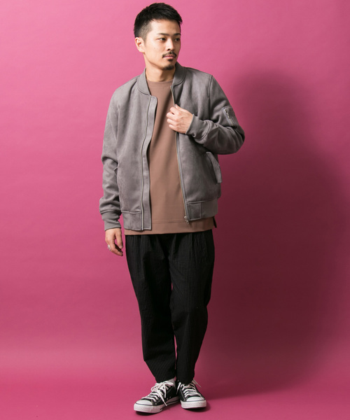 ITEMS URBANRESEARCH(アイテムズ アーバンリサーチ)の「フェイクスエードブルゾン(ブルゾン・メンズ・ブラック/カーキ/グレー・40/38)」の12枚目の写真