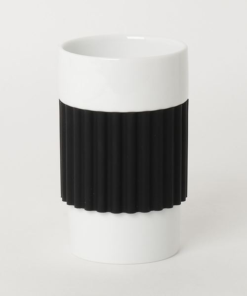 sarasa design(サラサデザイン)の「b2c セラミック&シリコンタンブラー M|容量300ml(グラス/マグカップ/タンブラー・レディース・ホワイト×ブラック・M)」の4枚目の写真