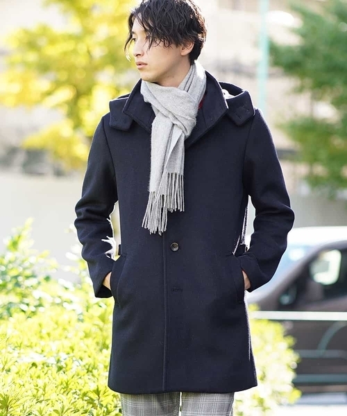 MK MICHEL KLEIN HOMME （エムケーミッシェルクランオム）の「コート（リバーメルトンビーバー）（ステンカラーコート・メンズ・チャコールグレー/ネイビー/サンドベージュ・46/48/51）」の5枚目の写真