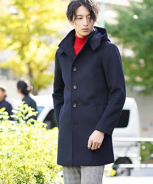 MK MICHEL KLEIN HOMME （エムケーミッシェルクランオム）の「コート（リバーメルトンビーバー）（ステンカラーコート・メンズ・チャコールグレー/ネイビー/サンドベージュ・46/48/51）」の6枚目の写真