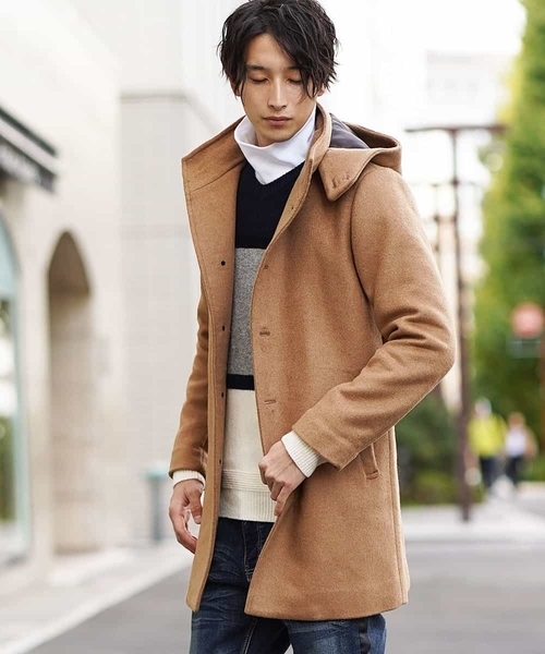 MK MICHEL KLEIN HOMME （エムケーミッシェルクランオム）の「コート（リバーメルトンビーバー）（ステンカラーコート・メンズ・チャコールグレー/ネイビー/サンドベージュ・46/48/51）」の8枚目の写真