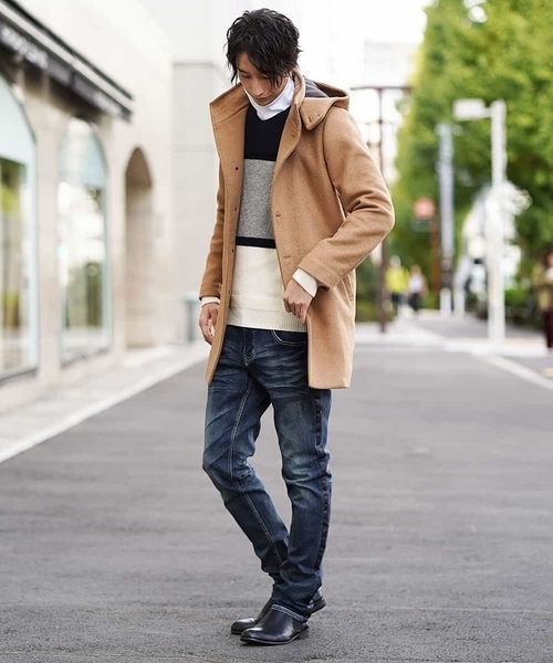 MK MICHEL KLEIN HOMME （エムケーミッシェルクランオム）の「コート（リバーメルトンビーバー）（ステンカラーコート・メンズ・チャコールグレー/ネイビー/サンドベージュ・46/48/51）」の9枚目の写真