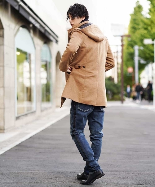 MK MICHEL KLEIN HOMME （エムケーミッシェルクランオム）の「コート（リバーメルトンビーバー）（ステンカラーコート・メンズ・チャコールグレー/ネイビー/サンドベージュ・46/48/51）」の12枚目の写真