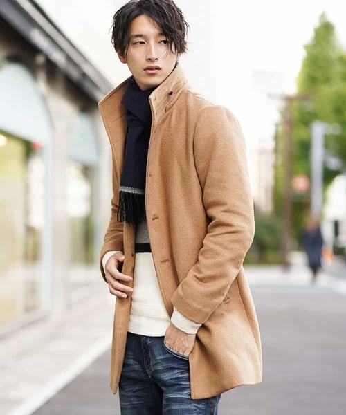 MK MICHEL KLEIN HOMME （エムケーミッシェルクランオム）の「コート（リバーメルトンビーバー）（ステンカラーコート・メンズ・チャコールグレー/ネイビー/サンドベージュ・46/48/51）」の13枚目の写真