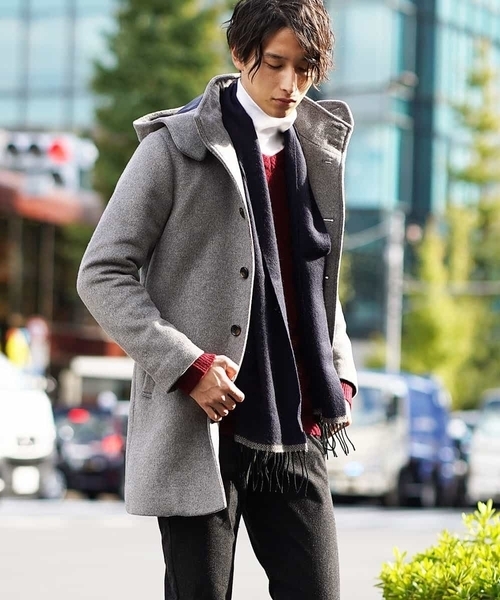 MK MICHEL KLEIN HOMME （エムケーミッシェルクランオム）の「コート（リバーメルトンビーバー）（ステンカラーコート・メンズ・チャコールグレー/ネイビー/サンドベージュ・46/48/51）」の14枚目の写真