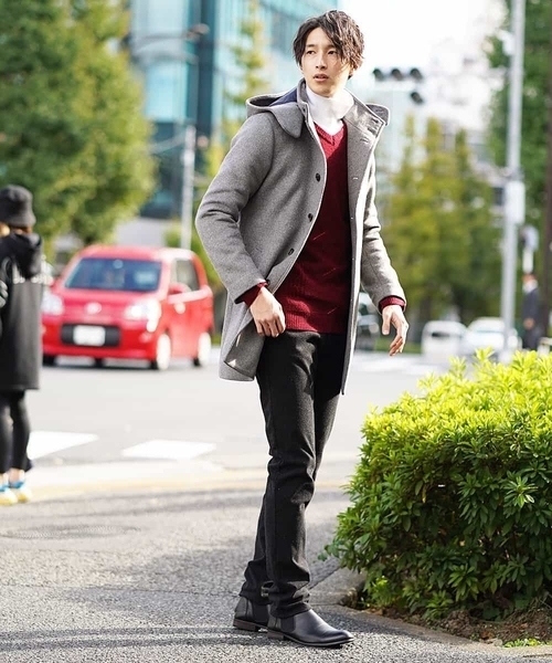 MK MICHEL KLEIN HOMME （エムケーミッシェルクランオム）の「コート（リバーメルトンビーバー）（ステンカラーコート・メンズ・チャコールグレー/ネイビー/サンドベージュ・46/48/51）」の16枚目の写真