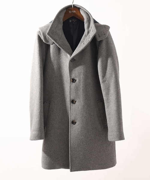 MK MICHEL KLEIN HOMME （エムケーミッシェルクランオム）の「コート（リバーメルトンビーバー）（ステンカラーコート・メンズ・チャコールグレー/ネイビー/サンドベージュ・46/48/51）」の17枚目の写真