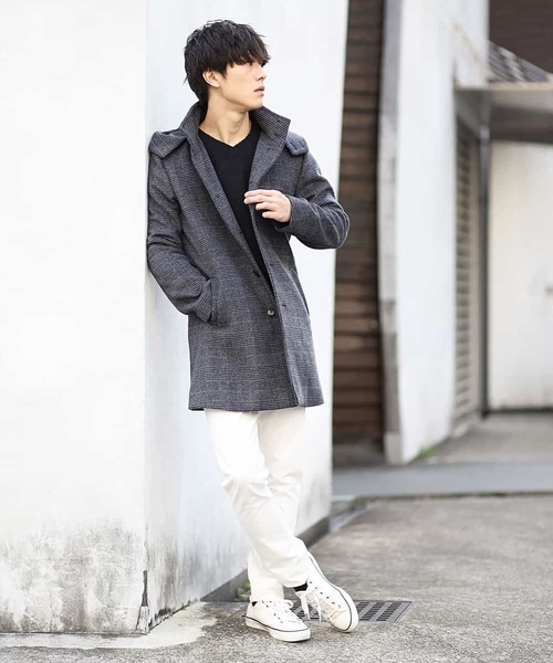 MK MICHEL KLEIN HOMME （エムケーミッシェルクランオム）の「コート（リバーメルトンビーバー）（ステンカラーコート・メンズ・チャコールグレー/ネイビー/サンドベージュ・46/48/51）」の18枚目の写真