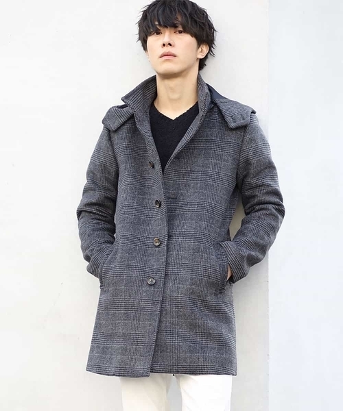 MK MICHEL KLEIN HOMME （エムケーミッシェルクランオム）の「コート（リバーメルトンビーバー）（ステンカラーコート・メンズ・チャコールグレー/ネイビー/サンドベージュ・46/48/51）」の19枚目の写真