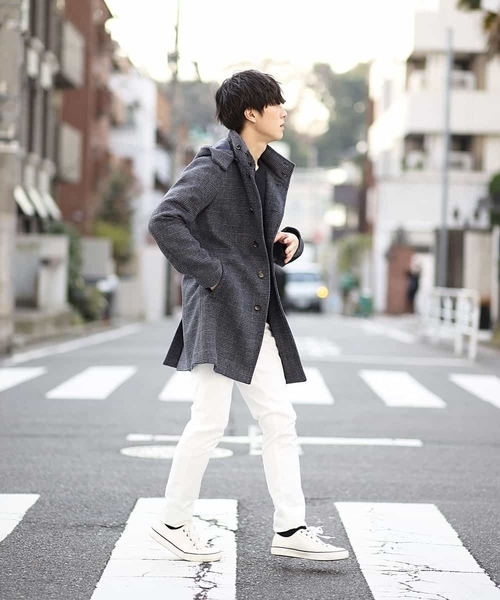 MK MICHEL KLEIN HOMME （エムケーミッシェルクランオム）の「コート（リバーメルトンビーバー）（ステンカラーコート・メンズ・チャコールグレー/ネイビー/サンドベージュ・46/48/51）」の20枚目の写真