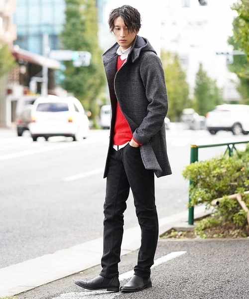 MK MICHEL KLEIN HOMME （エムケーミッシェルクランオム）の「コート（リバーメルトンビーバー）（ステンカラーコート・メンズ・チャコールグレー/ネイビー/サンドベージュ・46/48/51）」の21枚目の写真