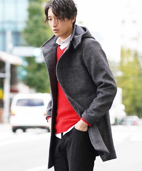 MK MICHEL KLEIN HOMME （エムケーミッシェルクランオム）の「コート（リバーメルトンビーバー）（ステンカラーコート・メンズ・チャコールグレー/ネイビー/サンドベージュ・46/48/51）」の22枚目の写真