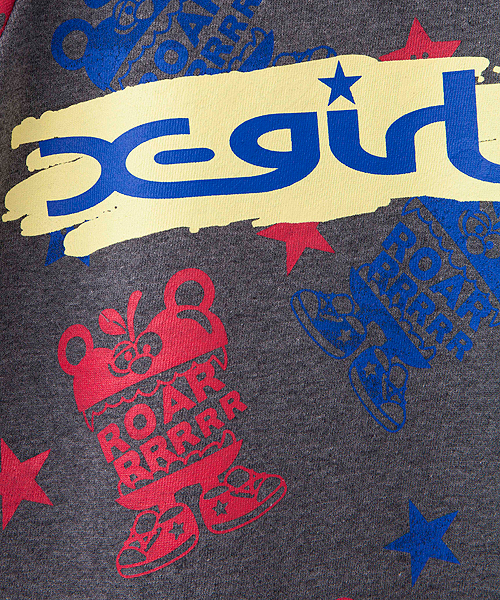 X-girl Stages（エックスガールステージス）の「S/S SWEAT TOP “APPLE BEAR” （4T～7T）（スウェット・キッズ・チャコールグレー/ベージュ/グリーン・5T/6T/4T/7T）」の5枚目の写真