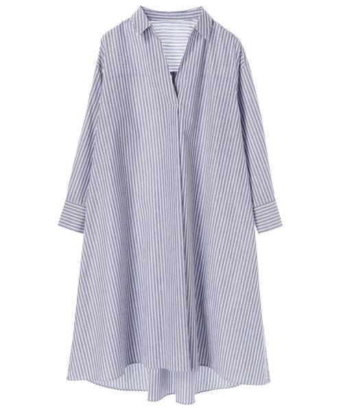 YECCA VECCA（イェッカヴェッカ）の「オーバーサイズシャツワンピース（シャツワンピース・レディース・ホワイト/サックスブルー/ストライプ・FREE）」の19枚目の写真