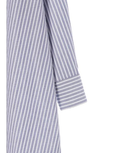 YECCA VECCA（イェッカヴェッカ）の「オーバーサイズシャツワンピース（シャツワンピース・レディース・ホワイト/サックスブルー/ストライプ・FREE）」の9枚目の写真