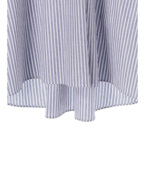 YECCA VECCA（イェッカヴェッカ）の「オーバーサイズシャツワンピース（シャツワンピース・レディース・ホワイト/サックスブルー/ストライプ・FREE）」の8枚目の写真