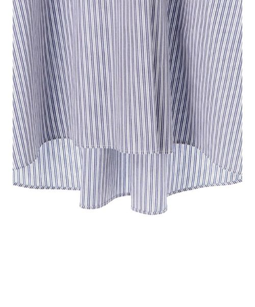 YECCA VECCA（イェッカヴェッカ）の「オーバーサイズシャツワンピース（シャツワンピース・レディース・ホワイト/サックスブルー/ストライプ・FREE）」の7枚目の写真