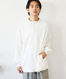 kutir | 【ビッグシルエット】裏毛ハーフジッププルオーバー スウェット(スウェット)