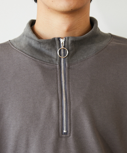 kutir(クティール)の「【ビッグシルエット】裏毛ハーフジッププルオーバー スウェット(スウェット・メンズ・ホワイト/チャコールグレー/ベージュ/グリーン系その他・MEDIUM/LARGE)」の21枚目の写真