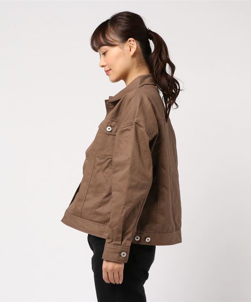 archives(アルシーヴ)の「ビッグGジャン(デニムジャケット・レディース・ベージュ/オフホワイト/モカ・MEDIUM)」の6枚目の写真