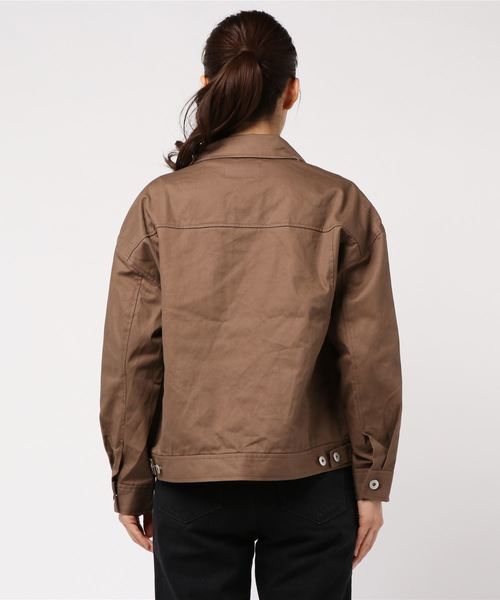 archives(アルシーヴ)の「ビッグGジャン(デニムジャケット・レディース・ベージュ/オフホワイト/モカ・MEDIUM)」の4枚目の写真