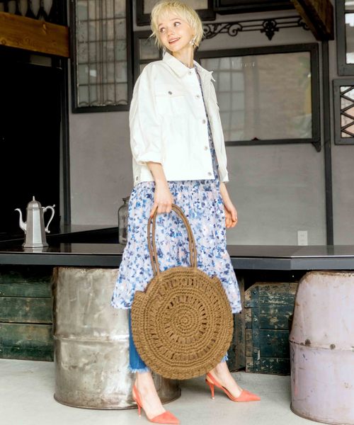 archives(アルシーヴ)の「ビッグGジャン(デニムジャケット・レディース・ベージュ/オフホワイト/モカ・MEDIUM)」の9枚目の写真