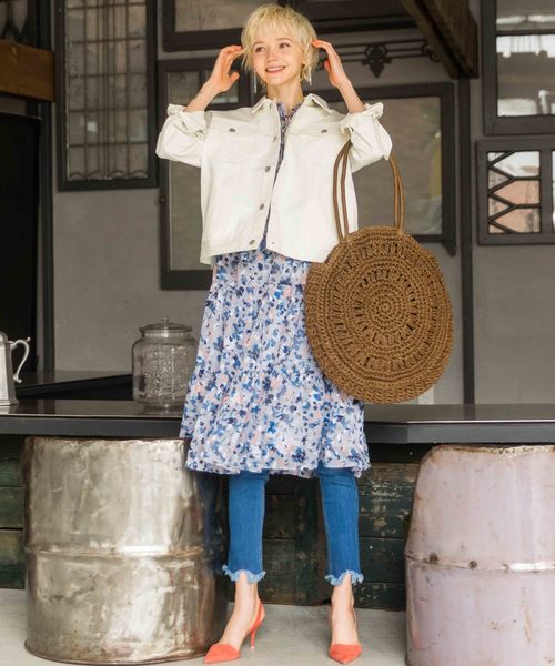 archives(アルシーヴ)の「ビッグGジャン(デニムジャケット・レディース・ベージュ/オフホワイト/モカ・MEDIUM)」の8枚目の写真