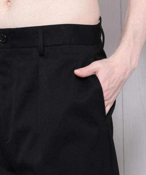 H　BEAUTY&YOUTH UNITED ARROWS（エイチビューティーアンドユースユナイテッドアローズ）の「＜H＞COTTON WIDE TURN UP PANTS/パンツ（その他パンツ・メンズ・ブラック・MEDIUM/LARGE/SMALL）」の10枚目の写真