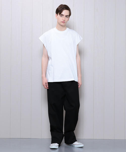 H　BEAUTY&YOUTH UNITED ARROWS（エイチビューティーアンドユースユナイテッドアローズ）の「＜H＞COTTON WIDE TURN UP PANTS/パンツ（その他パンツ・メンズ・ブラック・MEDIUM/LARGE/SMALL）」の5枚目の写真