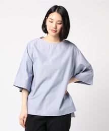 OVER SIZE BOAT NECK HALF SLEEVE TOP