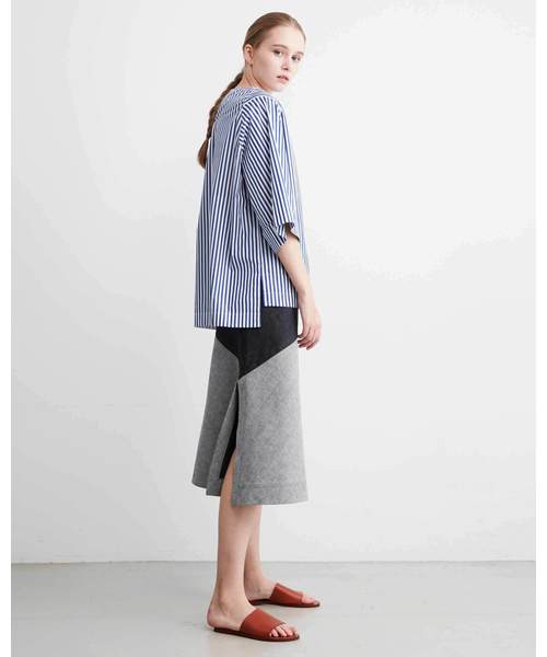 Traditional Weatherwear(トラディショナルウェザーウェア)の「OVER SIZE BOAT NECK HALF SLEEVE TOP(Tシャツ/カットソー・レディース・ブルー系その他/ブルー系その他2・S)」の3枚目の写真