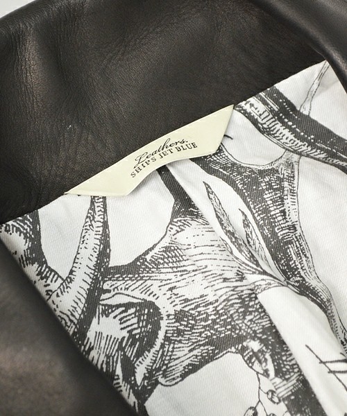 SHIPS JET BLUE(シップスジェットブルー)の「NOWARTT×SHIPS JET BLUE: ホースレザー/ダブルライダース 14SS■(ライダースジャケット・メンズ・ブラック・SMALL/MEDIUM/LARGE)」の9枚目の写真