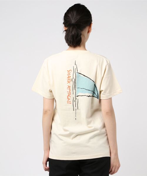 go slow caravan（ゴースローキャラバン）の「USA/Cテンジク BACKプリントムネシシュウSS TEE SHARK W（Tシャツ/カットソー・レディース・ブルー/ナチュラル・FREE）」の4枚目の写真