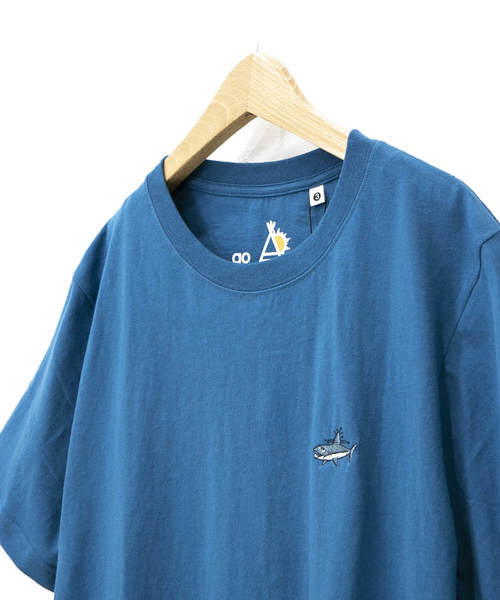 go slow caravan（ゴースローキャラバン）の「USA/Cテンジク BACKプリントムネシシュウSS TEE SHARK W（Tシャツ/カットソー・レディース・ブルー/ナチュラル・FREE）」の6枚目の写真