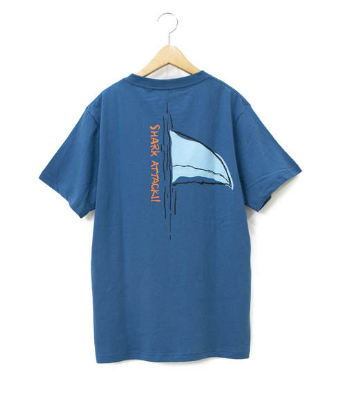 go slow caravan（ゴースローキャラバン）の「USA/Cテンジク BACKプリントムネシシュウSS TEE SHARK W（Tシャツ/カットソー・レディース・ブルー/ナチュラル・FREE）」の10枚目の写真