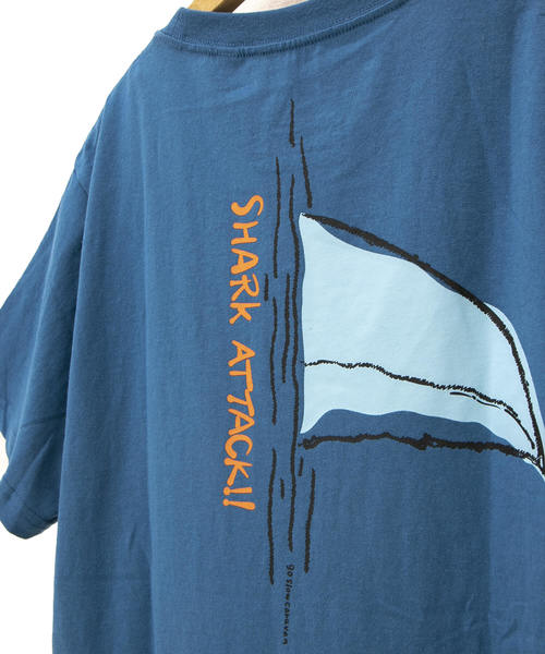 go slow caravan（ゴースローキャラバン）の「USA/Cテンジク BACKプリントムネシシュウSS TEE SHARK W（Tシャツ/カットソー・レディース・ブルー/ナチュラル・FREE）」の11枚目の写真