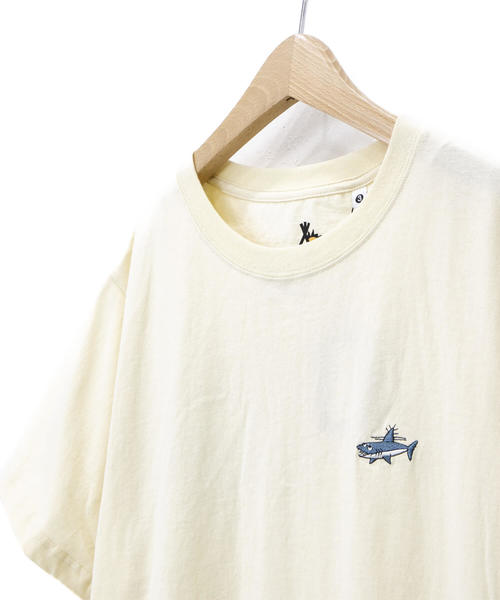 go slow caravan（ゴースローキャラバン）の「USA/Cテンジク BACKプリントムネシシュウSS TEE SHARK W（Tシャツ/カットソー・レディース・ブルー/ナチュラル・FREE）」の12枚目の写真