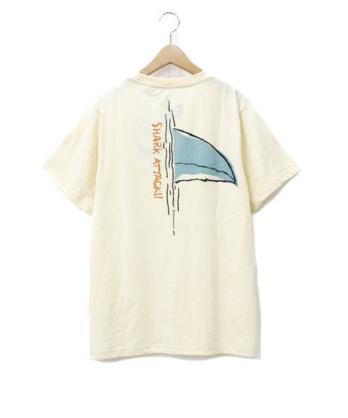 go slow caravan（ゴースローキャラバン）の「USA/Cテンジク BACKプリントムネシシュウSS TEE SHARK W（Tシャツ/カットソー・レディース・ブルー/ナチュラル・FREE）」の14枚目の写真