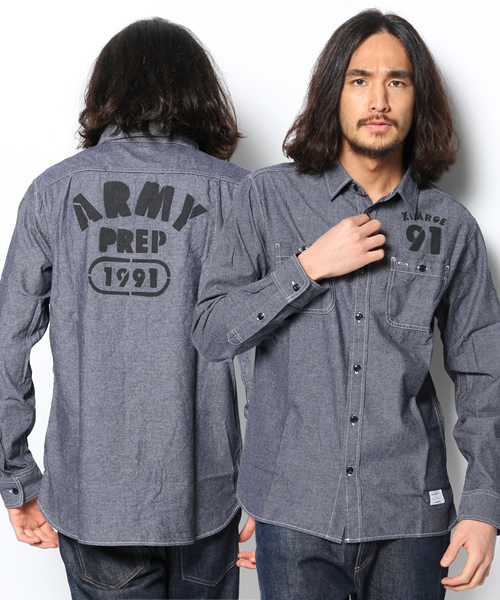 XLARGE(エクストララージ)の「LS DUNGAREE SHIRT(シャツ/ブラウス・メンズ・ブラック/ネイビー・X-LARGE/SMALL/LARGE/MEDIUM)」の2枚目の写真