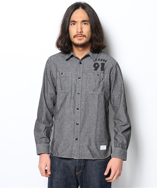 XLARGE(エクストララージ)の「LS DUNGAREE SHIRT(シャツ/ブラウス・メンズ・ブラック/ネイビー・X-LARGE/SMALL/LARGE/MEDIUM)」の4枚目の写真