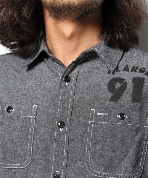 XLARGE(エクストララージ)の「LS DUNGAREE SHIRT(シャツ/ブラウス・メンズ・ブラック/ネイビー・X-LARGE/SMALL/LARGE/MEDIUM)」の7枚目の写真